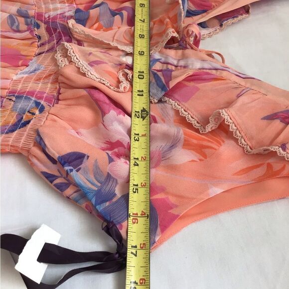 Hale Bob Orange Gianna Lace Insert Maxi Dress New Size Small - Picture 12 of 13